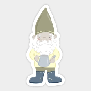 Gnome with Watering Can Sticker